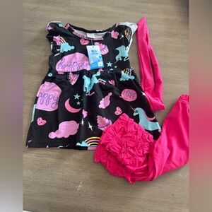 Happy Dreams Kids Matching Set -‎ Black and Pink